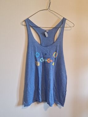 Coco Cay Blue Racerback Tank Top